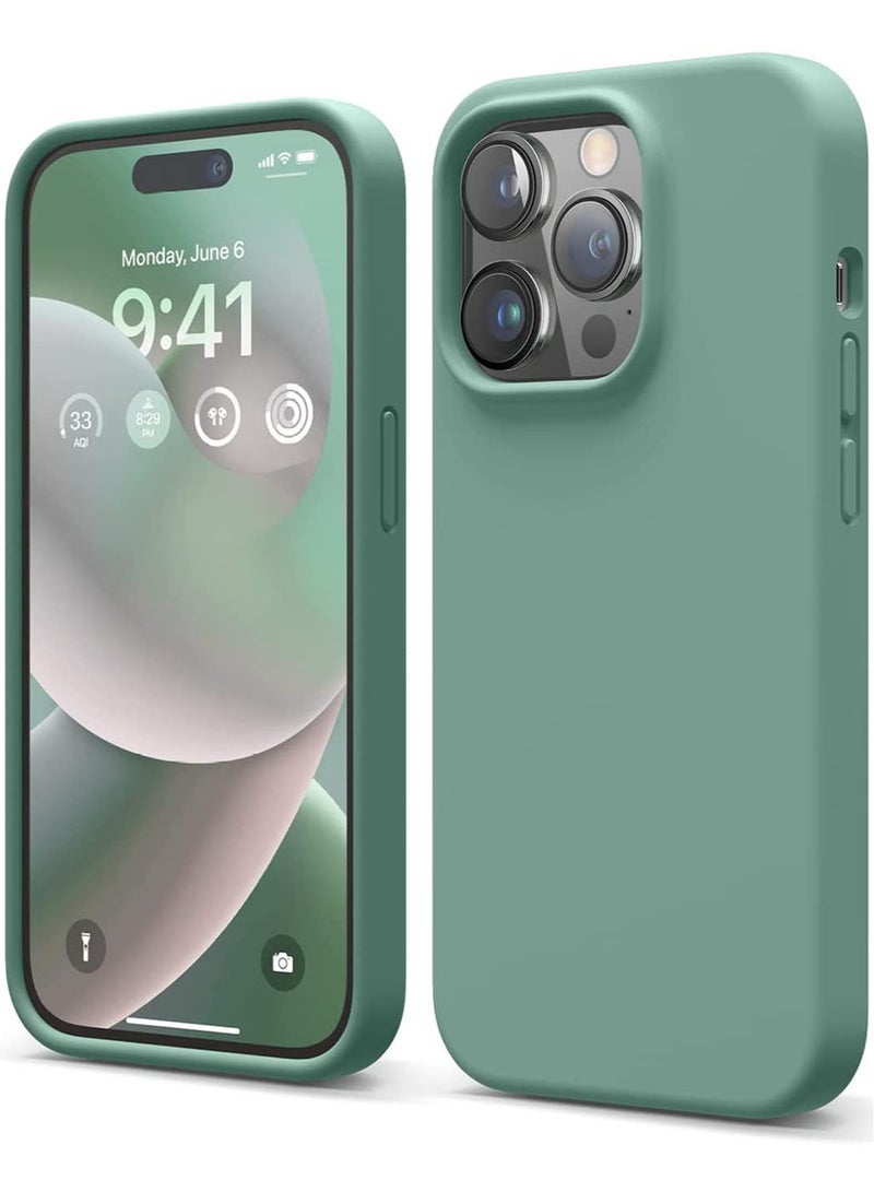 Elago Silicone Case Cover for iPhone 14 Pro - Midnight Green - Image 1
