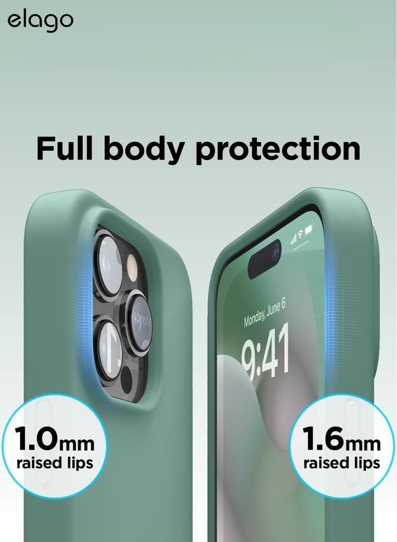 Elago Silicone Case Cover for iPhone 14 Pro - Midnight Green - Image 3