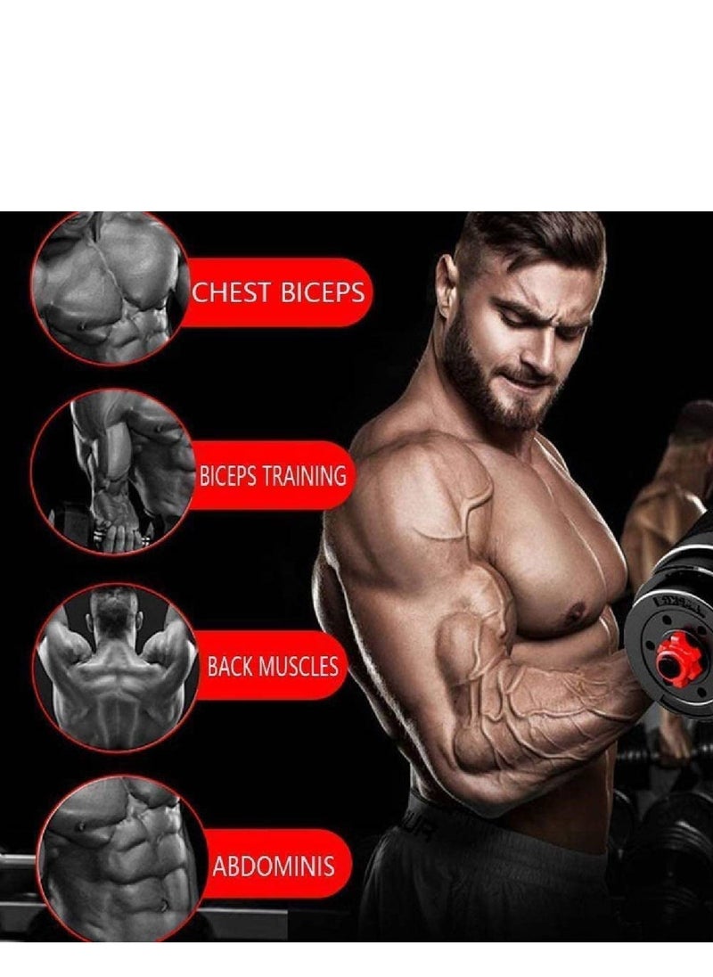 WENBO - 15kg Dumbbells 2 in 1 Connecting Rod, Dumbbells Barbel Set, Adjustable Dumbells Set For Men Woman Home Gym Workout - Image 1