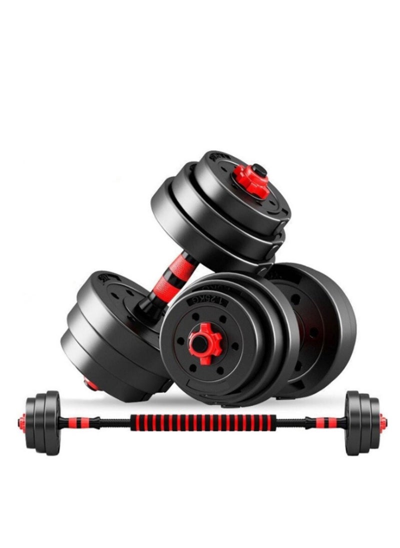 WENBO - 15kg Dumbbells 2 in 1 Connecting Rod, Dumbbells Barbel Set, Adjustable Dumbells Set For Men Woman Home Gym Workout - Image 1