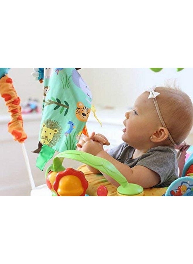 The Learning Lovey Baby Jack & Co 8X8” Jungle Lovey Tag Toys For Babies Baby Crinkle Toys Crinkle Toys For Baby Soft & Safe Learn Shapes & Colors Ideal Baby Toy Bpa Free Wstroller Clip  - Image 4