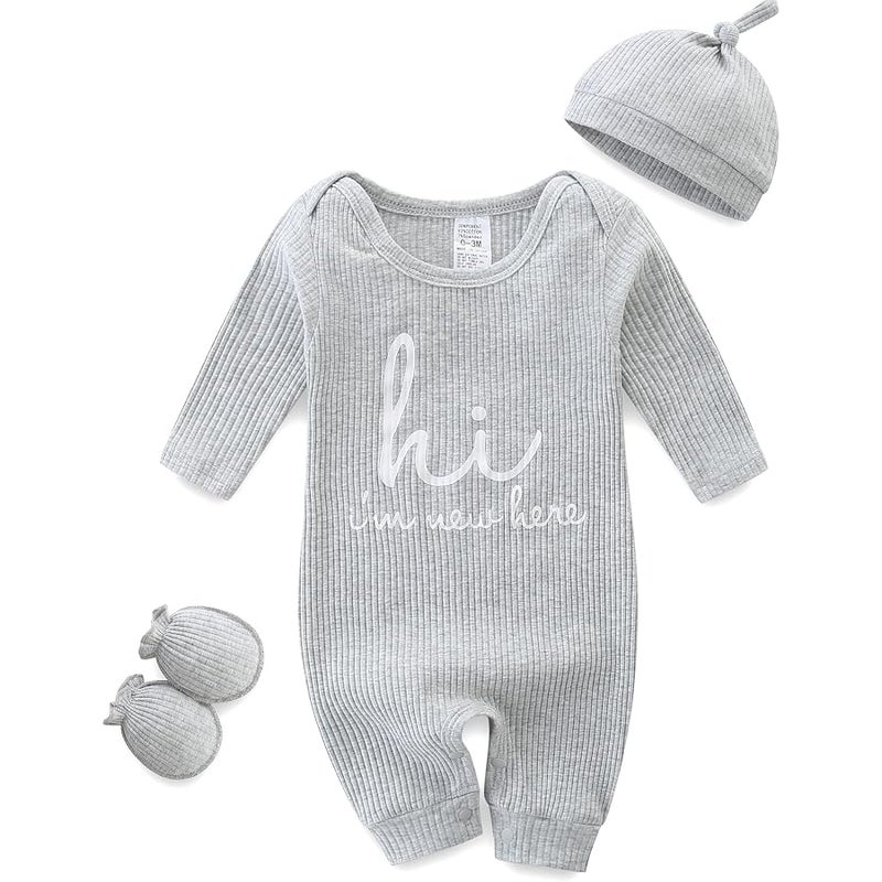 Bibimom Unisex Newborn Clothes 0-3 Months Baby Boy Essentials Black Photoshoot Jumpsuit - Image 1