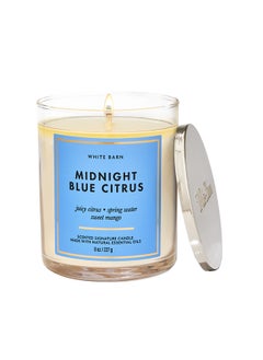 Bath & Body Works White Barn Midnight Blue Citrus Signature Single Wick Candle 
