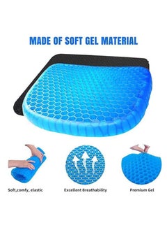 Gel Seat Cushion, Breathable Honeycomb Design with Non-Slip Cover for Extra Comfort in Home, Office, Car or Wheelchair as Seen on TV (1 Piece) - pzsku/Z2A37EE25945762249555Z/45/_/1730566418/67c70a92-0469-42fa-bc44-e7591497f27e