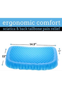 Gel Seat Cushion, Breathable Honeycomb Design with Non-Slip Cover for Extra Comfort in Home, Office, Car or Wheelchair as Seen on TV (1 Piece) - pzsku/Z2A37EE25945762249555Z/45/_/1730566529/a498584c-07ed-41ed-a3eb-f40779934c64