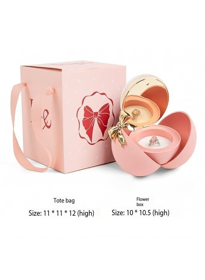 general Acrylic Spherical Double-open Gift Box With Bowknot - Image 2