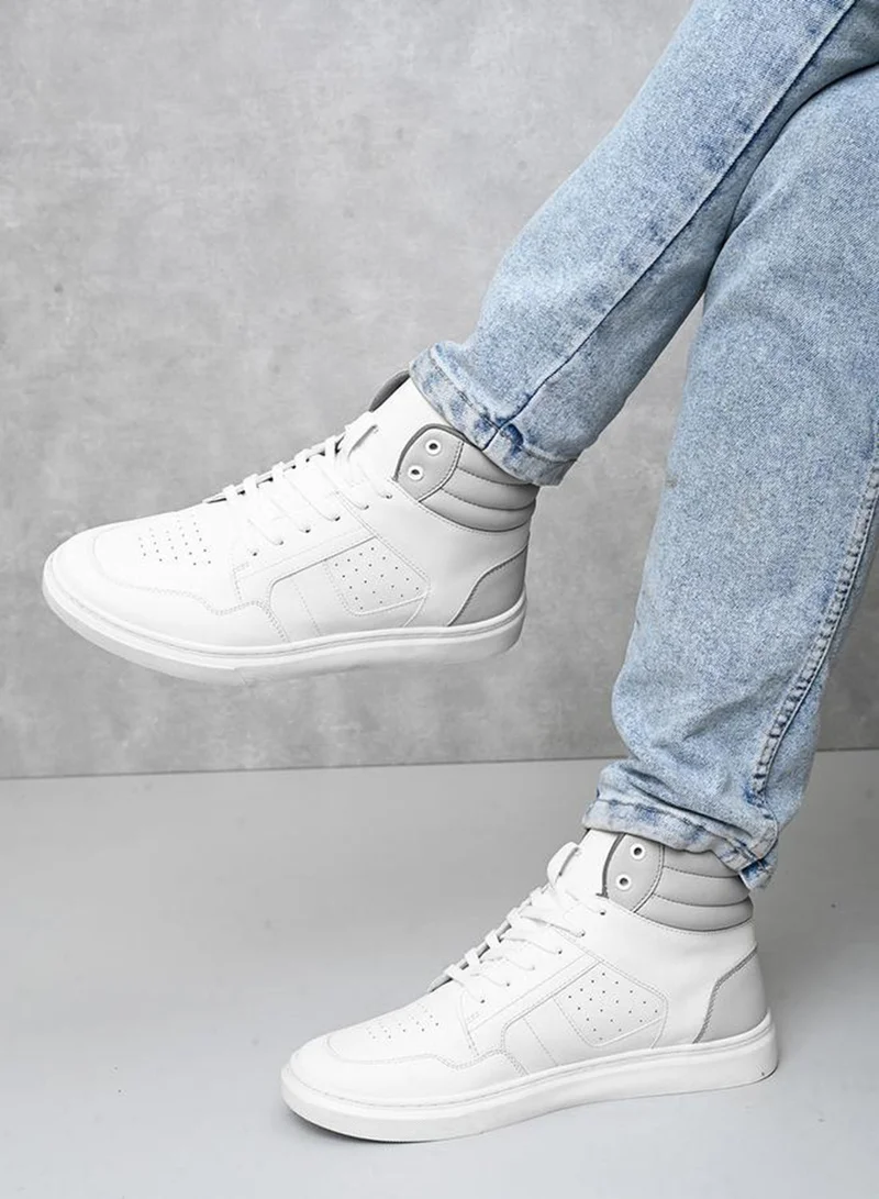 Styli Active High Top Color Block Lace Up Sneakers