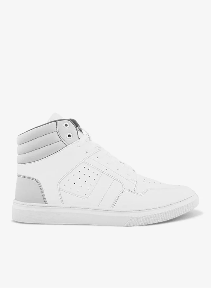Styli Active High Top Color Block Lace Up Sneakers