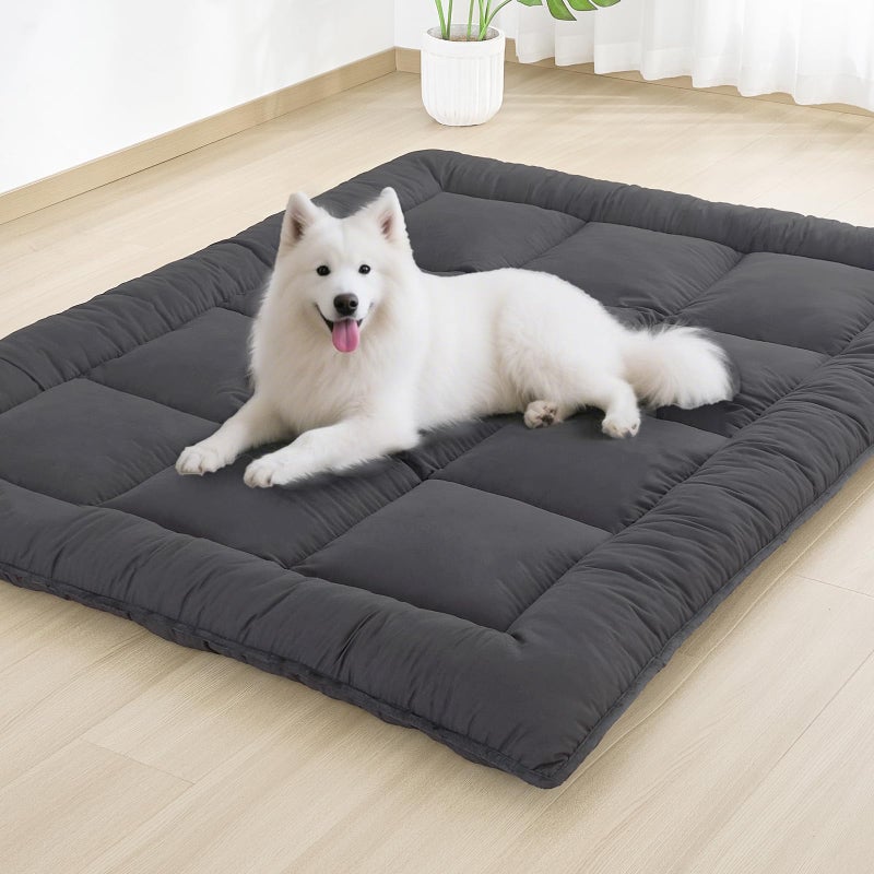 SHOUREN Japanese Floor Mattress Foldable & Portable Roll Up Futon Mattress 3" Grey Tatami Mat for Adult and Kidsï¼ŒShredded Memory Foam Filled with Straps Sleeping Pad Suitable for Campingï¼Œ39"x 80" Twin Size - Image 3