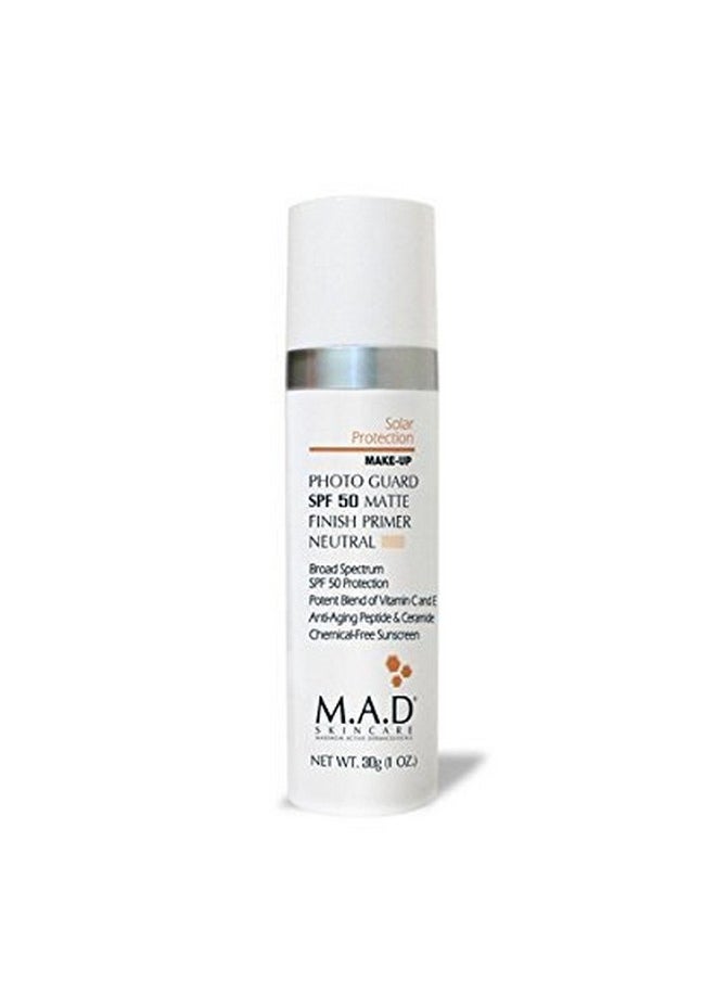 M.A.D SKINCARE MAXIMUM ACTIVE DERMACEUTICALS - M.A.D Skincare Solor Protection Photo Guard Spf 50 Matte Finish Primer Antiaging (Neutral) - Image 1