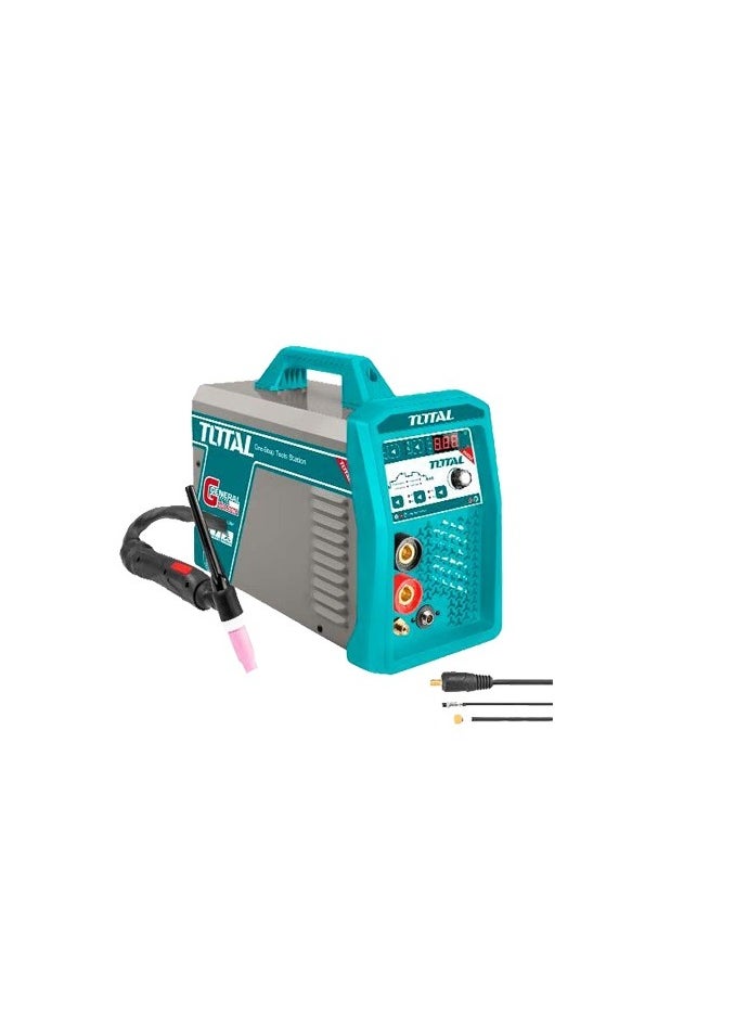 TOTAL TOTAL Inverter AC DC TIG/MMA Welding Machine 200A - Multi-Function TIG & MMA Welder for Carbon Steel, Stainless Steel, Aluminum, Alloy Steel - LCD Display, Electrode Holder, TIG Torch, Earth Clamp & Helmet Included  - Image 2