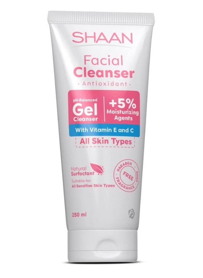 Shaan Facial Cleanser with vitamin E and C 250 ml  - Image 1