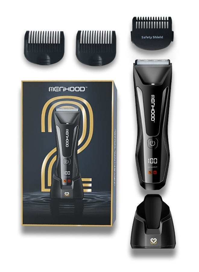 MENHOOD Grooming Trimmer 2.0 & The Baller Intimate Hygiene Spray for Men | Waterproof Body Hair Trimmer, LED Light, 150 Min Runtime | Anti-Odour Below-The-Waist Freshness - Image 2