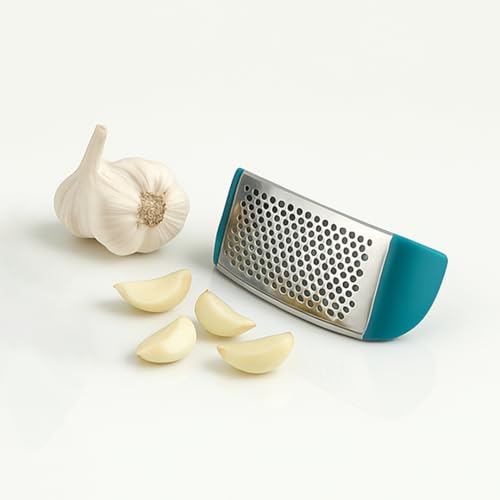 Clazkit Kitchen Stainless Steel Garlic Press with Ergonomic Handle,Garlic Crusher, Handy Garlic Crusher, Kitchen Garlic Crushing Tool Stainless Steel - Image 1