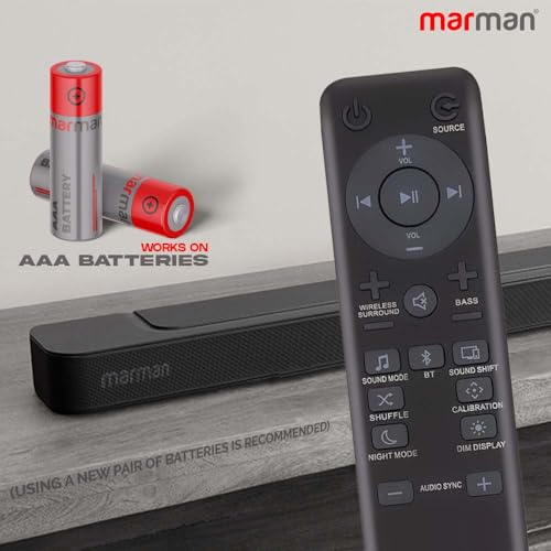 marman® Compatible with JBL Sound Bar Remote Control Original Suitable for Models 3.1, 5.1 Wireless Home Theatre use it for Speaker System - Match Exactly to Replicate Genuine Remote Function - Image 4