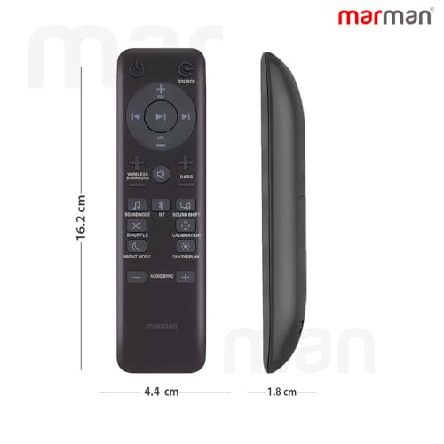 marman® Compatible with JBL Sound Bar Remote Control Original Suitable for Models 3.1, 5.1 Wireless Home Theatre use it for Speaker System - Match Exactly to Replicate Genuine Remote Function - Image 2