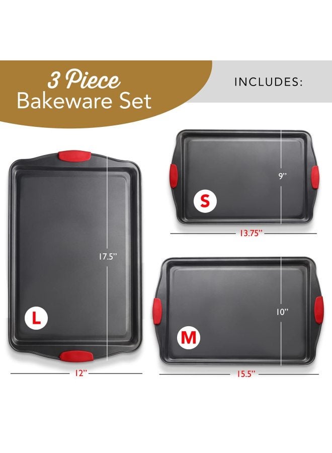 Daifa High Temperature And High-temperature Carbon Steel Household Oven With Handle Rectangular Baking Biscuit Cake Baking Pan-Specifications:Medium Size (opp Bag Packaging)-Color:Black  - Image 1
