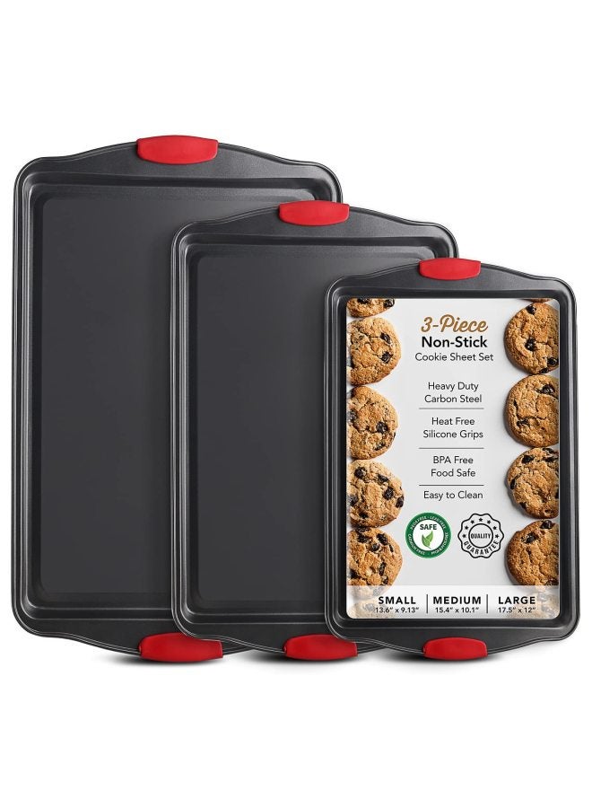 Daifa High Temperature And High-temperature Carbon Steel Household Oven With Handle Rectangular Baking Biscuit Cake Baking Pan-Specifications:Medium Size (opp Bag Packaging)-Color:Black  - Image 2