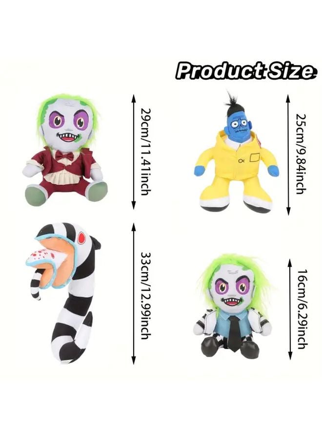 Little Monster Plush Toy Blue Hair Yellow Jacket Adorable Gothic Doll Room Decor Gift - Image 3