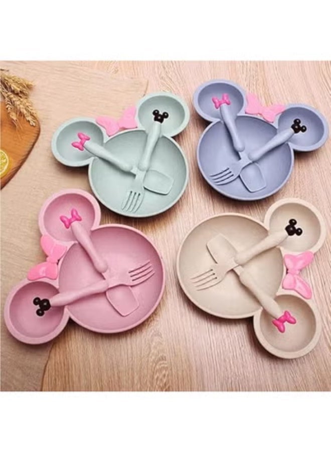 3 * 1 Baby Food Set - Healthy and Safe - Made from Natural Materials - Suitable for Cold and Hot Food - BPA Free (blue) - Image 3