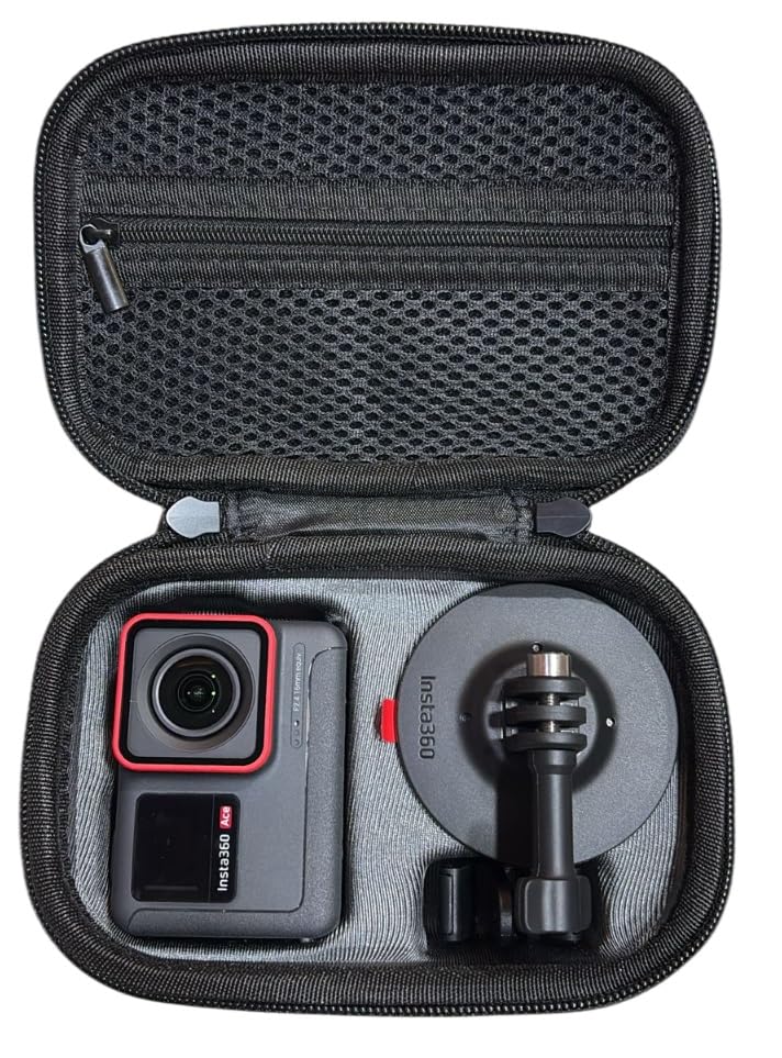 VERTUS® Carrying Case Storage Bag, Travel Case Cover for Insta360 Ace/Ace Pro/Ace Pro 2 Action Camera (Hard|Black) - Image 3
