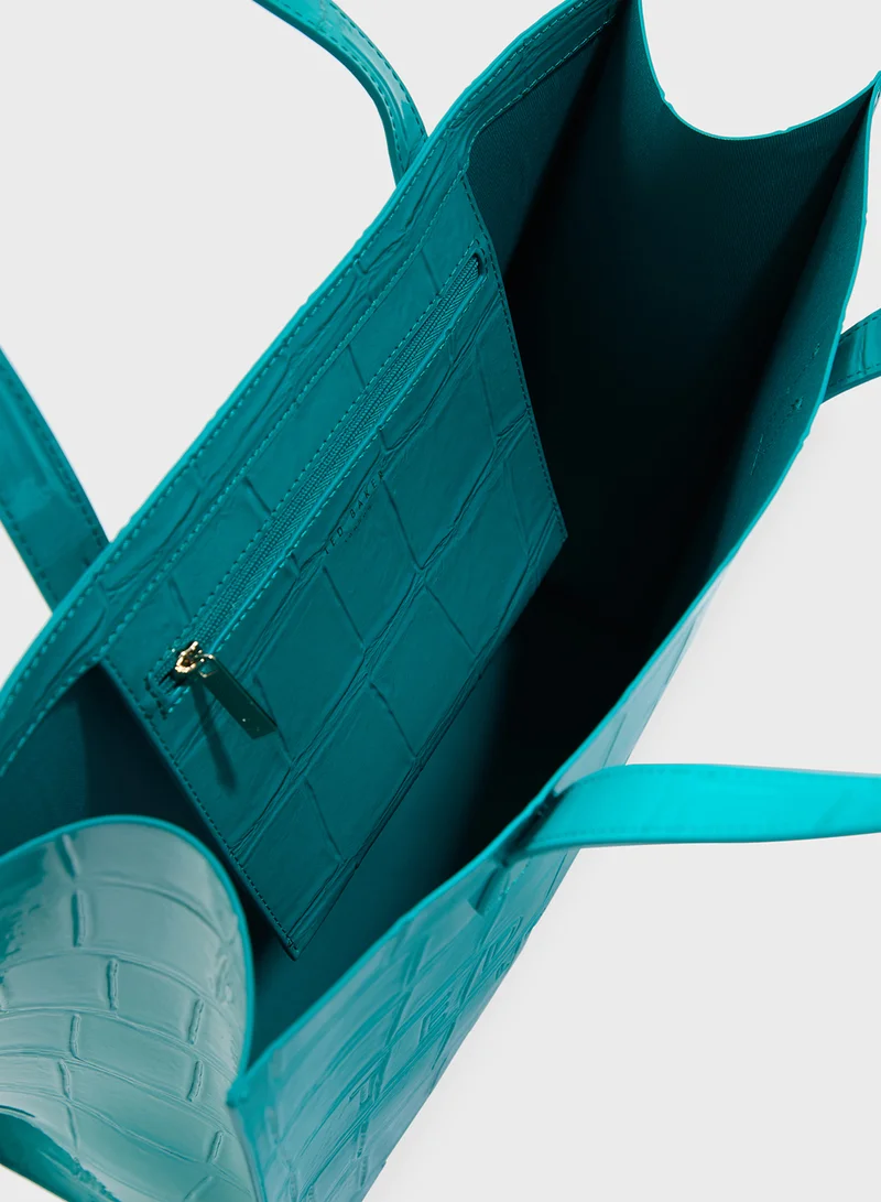 Ted Baker Croc Effect Large Icon Shoppers