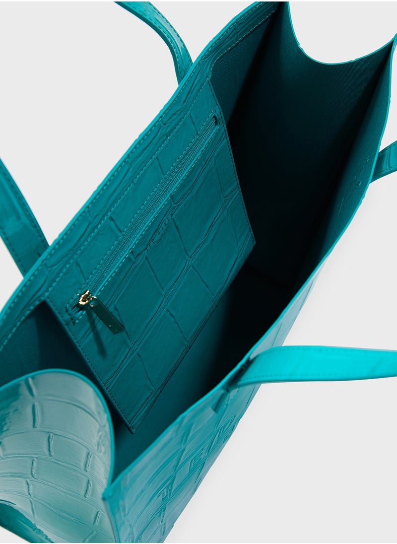 Ted Baker - Croc Effect Large Icon Shoppers - Image 1