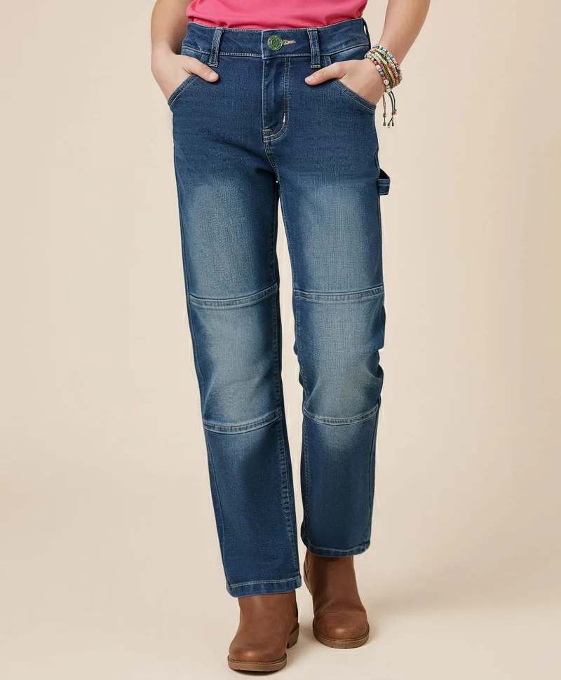 Pine Kids Pine Kids Denim Woven Full Length Cut & Sew Washed Jeans - Navy Blue