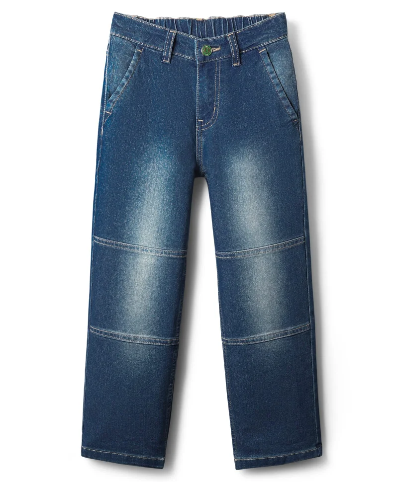 Pine Kids Pine Kids Denim Woven Full Length Cut & Sew Washed Jeans - Navy Blue