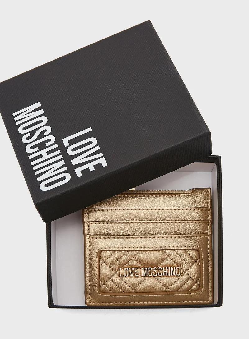 Love Moschino Quilted Multi Slot Card Holder