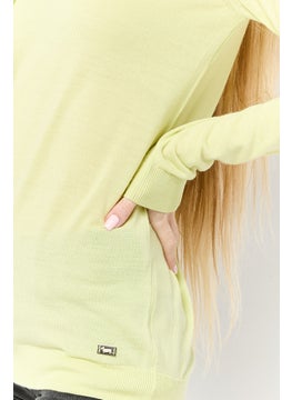 Harmont & Blaine Women V-Neck Long Sleeves Knitted Sweater, Green  - Image 3
