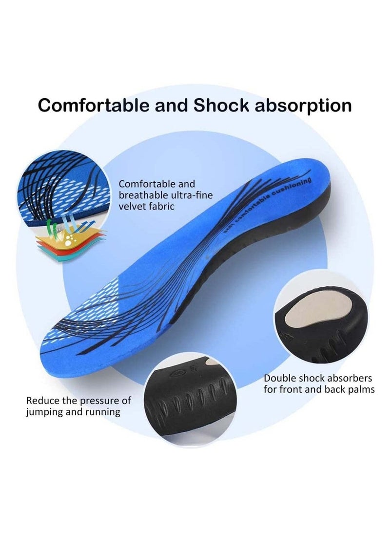 SYOSI Orthotic Insoles Arch Support Soft Plantar Fasciitis Full-Length Shock Absorption Cushioning Function Inserts for Flat Feet Heel Spurs Foot Pain overpronation Men Women M 42-44  - Image 5