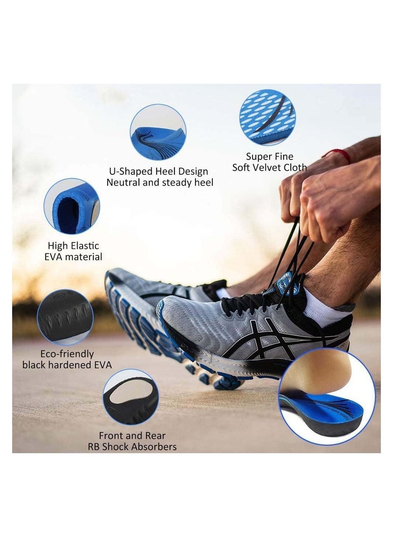 SYOSI Orthotic Insoles Arch Support Soft Plantar Fasciitis Full-Length Shock Absorption Cushioning Function Inserts for Flat Feet Heel Spurs Foot Pain overpronation Men Women M 42-44  - Image 2