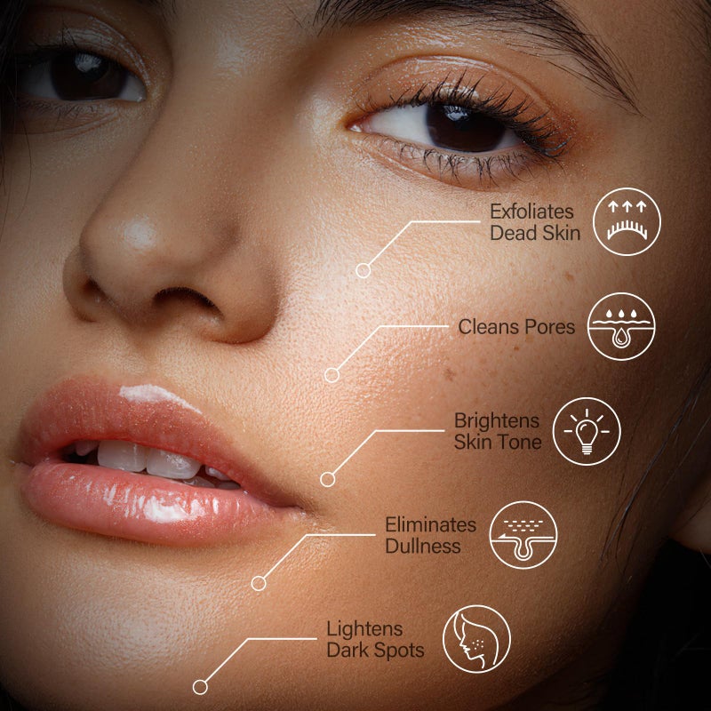 RIHAKO Turmeric Vitamin C Face Scrub-Turmeric Microdermabrasion Exfoliating Facial Scrub Vitamin C Face Exfoliator - Image 2