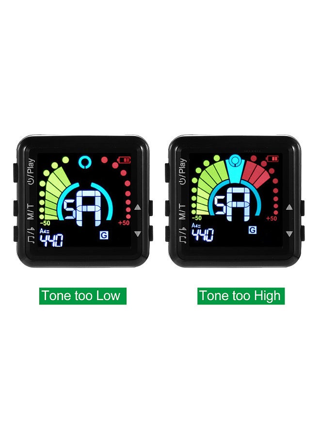 Generic Guitar Tuner Rechargeable Guitar Tuner Clip On LED Color Display Professional Electric Guitar Tuner with Metronome for all Instruments Bass Guitar Violin Banjo Ukulele  - Image 3