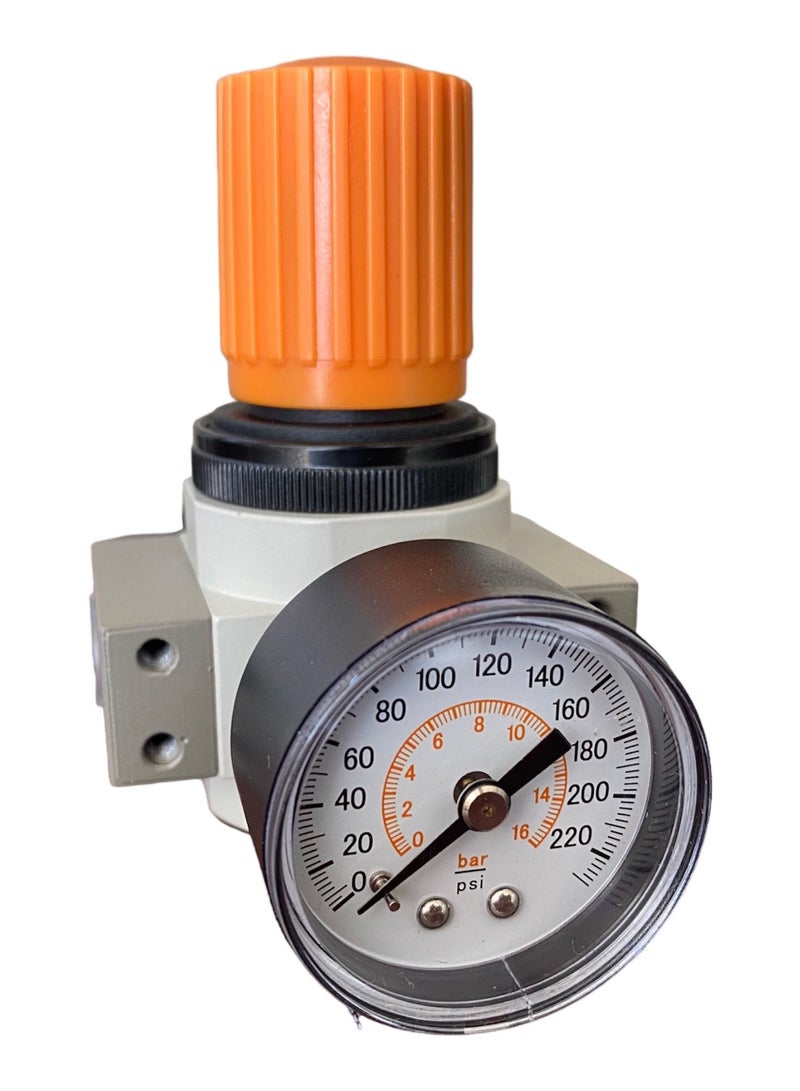 Mini Air Regulator With Manometer Size 1/4 - Image 1