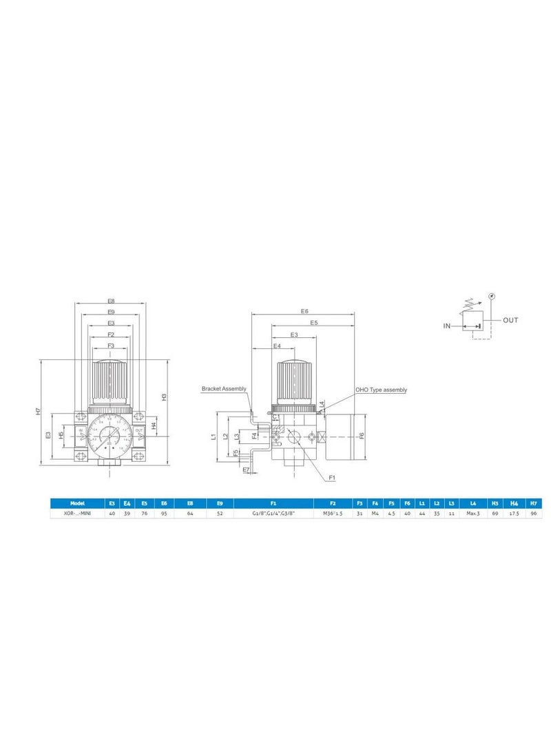 Mini Air Regulator With Manometer Size 1/4 - Image 4
