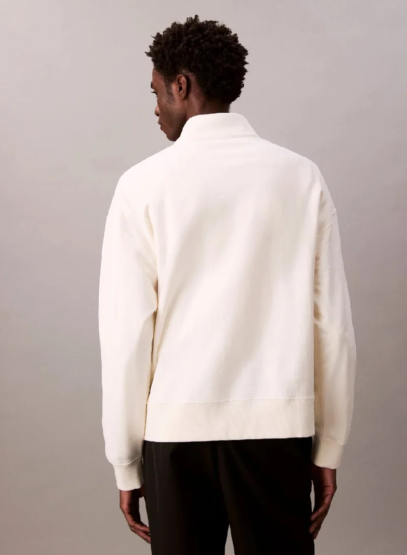 Calvin Klein Jeans Chain Stitch Logo 1/4 Zip Sweatshirt