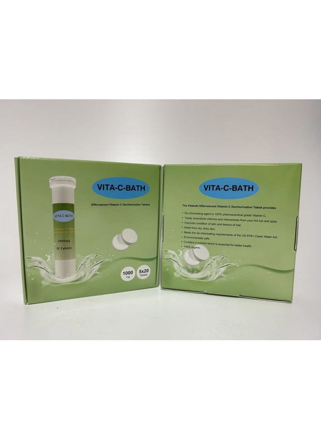 Vitabath Vita-c-bath Effervescent Vitamin C Dechlorination, 1000 mg, 100 Tablets 