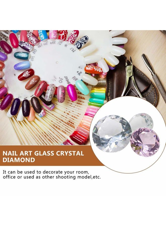 Brrnoo Nail Art Holder Practice Stand for Nail Art Display, Crystal Hand Model Shoot Ornament Manicure Accessories DIY Nail Art Display Stand Training Practice Display Stand(60mm Diameter) - Image 2