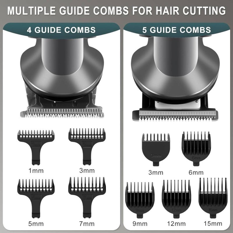 Hatteker Classic modern blend design 8-in-1 Multi-Functional Grooming Kit for Men Beard Trimmer for Men Hair Clipper Precision TrimmerNose Ear Trimmer Body Groomer Zero-Gap T-Blade, IPX7 Waterproof Cordless Trimmer Set Consistent steady quality - Image 4