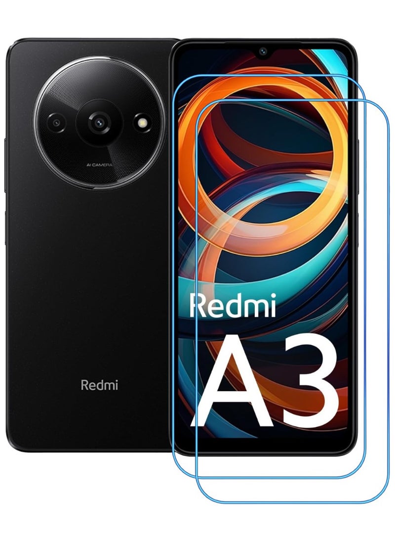 ACLIX 2 Pieces Antistatic ESD Dustproof Premium Quality High Definition Clear Tempered Glass Screen Protector Designed For Xiaomi Redmi A3 - Image 1