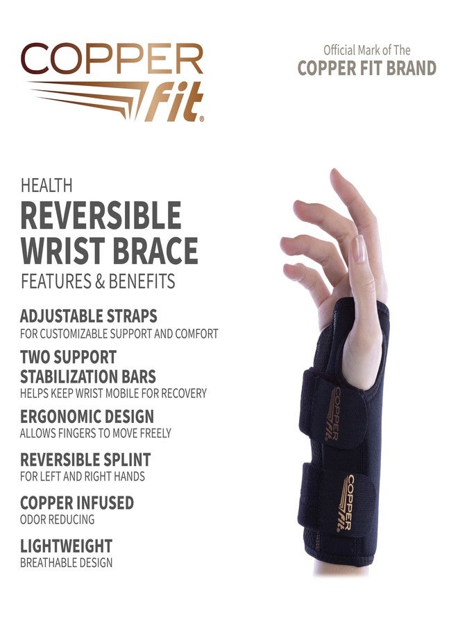 Copper Fit Health Unisex Reversible Wrist Brace with Stabilizer, Adjustable - Image 2