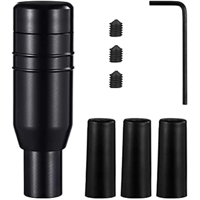 rayihni Automatic Car Stick Shift Knob Cover Lever Universal Fit Black Random Color of Screws - Image 1