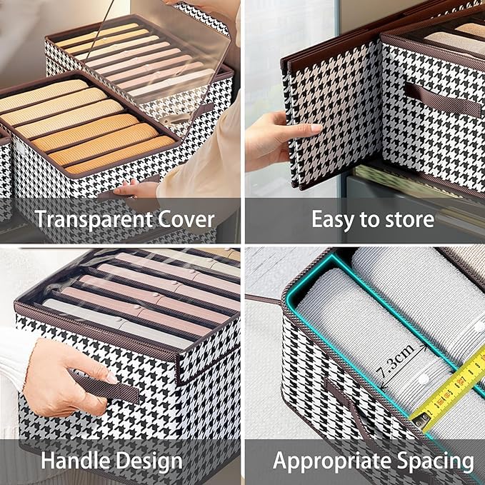 Jukmen Jukmen Folding Wardrobe Storage Box Sweater Pants Organizing Box Drawer Style Bedroom Storage Box Closet Organizers and Storage On Clearance 1 - Image 4