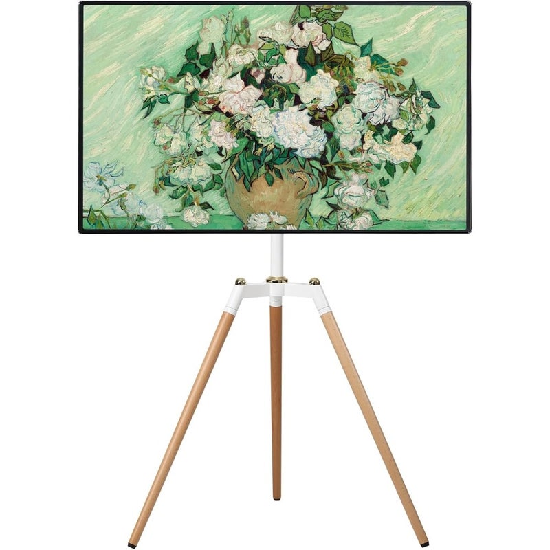 Floor TV Stand for 32-65 Inch Screen Height Adjustable Studio Easel TV Display Stand with 140 Swivel for Bedroom, Living Room, Corner TV Stand - Image 1
