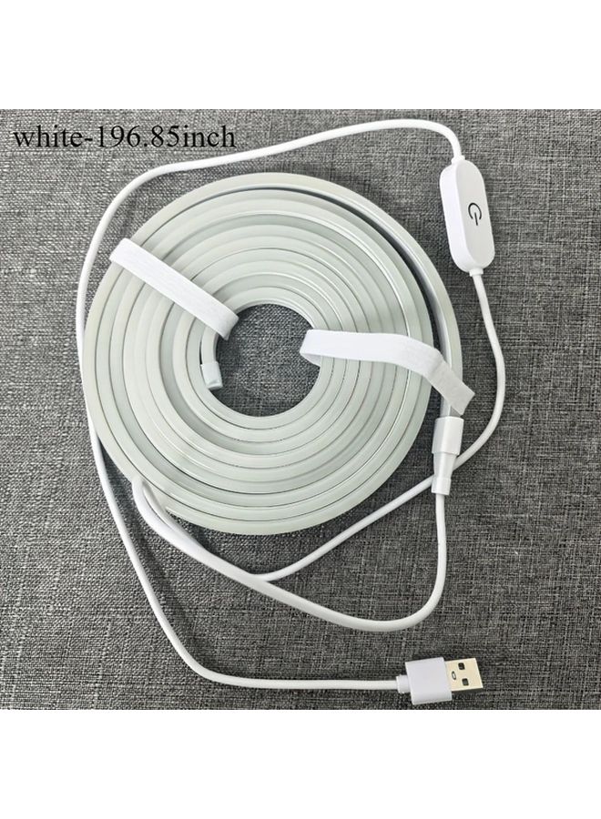 شريط LED أبيض USB مع خاصية التعتيم، تحكم باللمس، قابل لتعديل الطول، للاستخدام الداخلي والخارجي - Image 1