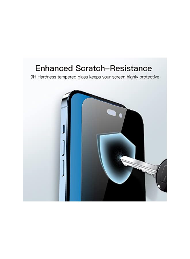 Jetech Privacy Full Coverage Screen Protector For Iphone 14 Pro Max 6.7-Inch, Anti-Spy Tempered Glass Film, Edge To Edge Protection Case-Friendly, 2-Pack - Image 5