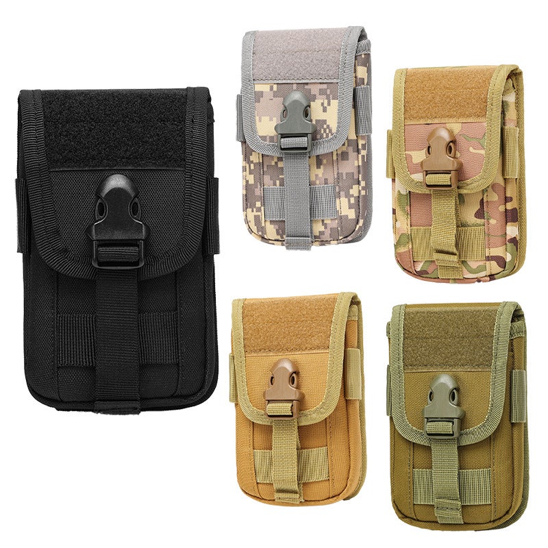 Tactical Double Layer Mobile Phone Waist Bag Outdoor Mobile Phone Storage Bag Body-To-Body Change Card Collection Bag Belt Mobile Phone Hanging Bag - Image 3