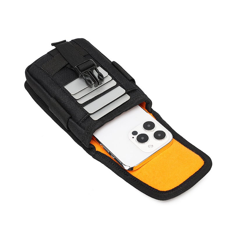 Tactical Double Layer Mobile Phone Waist Bag Outdoor Mobile Phone Storage Bag Body-To-Body Change Card Collection Bag Belt Mobile Phone Hanging Bag - Image 2